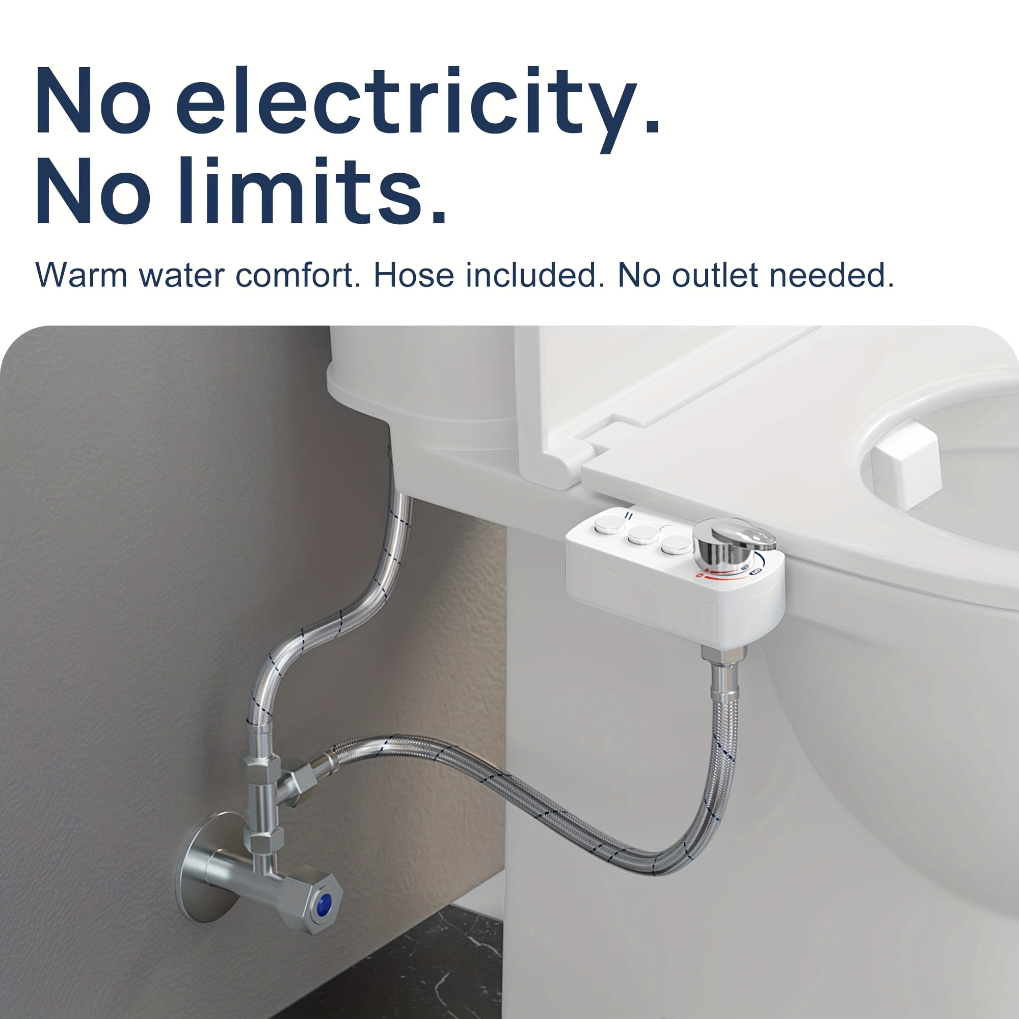 Beech Lane RV Bidet - Non-Electric Easy Install For Most RV Toilets With Adjustable Spray