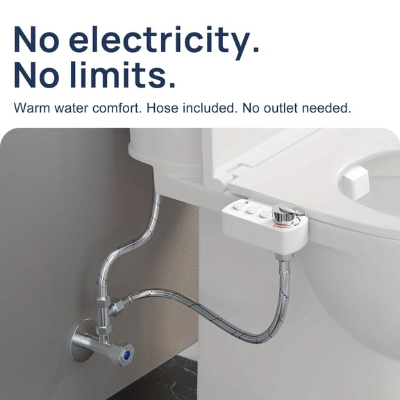Dual Nozzle Bidet Attachment with Hot/Cold Water & Self-Cleaning for Easy Toilet Upgrade. Perfect Gift For 2026.