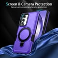 thumbnail image 6 of Cutyskin for Samsung Galaxy S24 Plus Case with 135° Adjustable Ring Kickstand, for Women Men, Military Drop Protection Armor Shock Absorbent Rugged Phone Case for Samsung Galaxy S24 Plus, Purple, 6 of 9