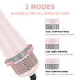 thumbnail image 4 of IG INGLAM Juego de cepillos para secador de pelo 4 en 1, secador de pelo desmontable de iones negativos, moldeador voluminizador con 2 cabezales de cepillo, rosa, 4 of 5