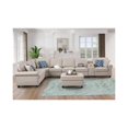 thumbnail image 2 of Devion Furniture Ella Faux Leather Modular Sectional Sofa with ottoman and cupholder console, 2 of 11