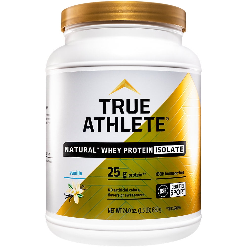 True Athlete Natural Whey Protein Isolate Vanilla, 25g of Protein per