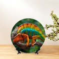 thumbnail image 5 of Honeii Chameleon Print Elegant Bone China Decorative Plate, Porcelain Plate,Art Crafts,Ceramic Ornaments for Home Office Wall Decor-6in, 5 of 5