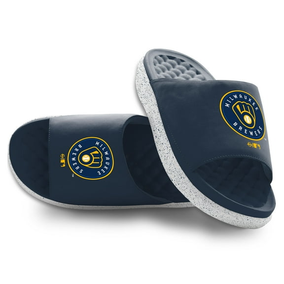 Unisex ISlide Navy Milwaukee Brewers Centered Logo Motive Slide Sandals