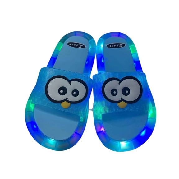 Girls Slippers Light Up Sandals Slide Footwear Kids Shoes Strap Design Glowing Style For Children Indoor Outdoor Summer Use ,3-3.5 Years