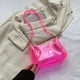 thumbnail image 4 of Bolsa de hombro transparente para mujer, Bolsas para las axilas, Bolsas de mano de color sólido (rosa roja) Hugtrwg Para Estrenar, 4 of 9