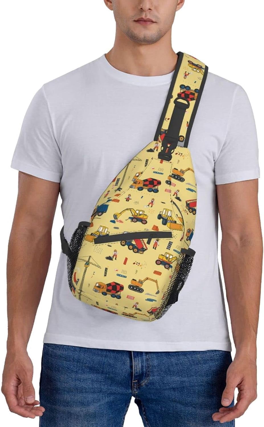 Funny Caterpillar Truck Tractor (4) Sling Bag Crossbody Hiking Travel Chest Bags Backpack Shoulder Daypack for Women Men
