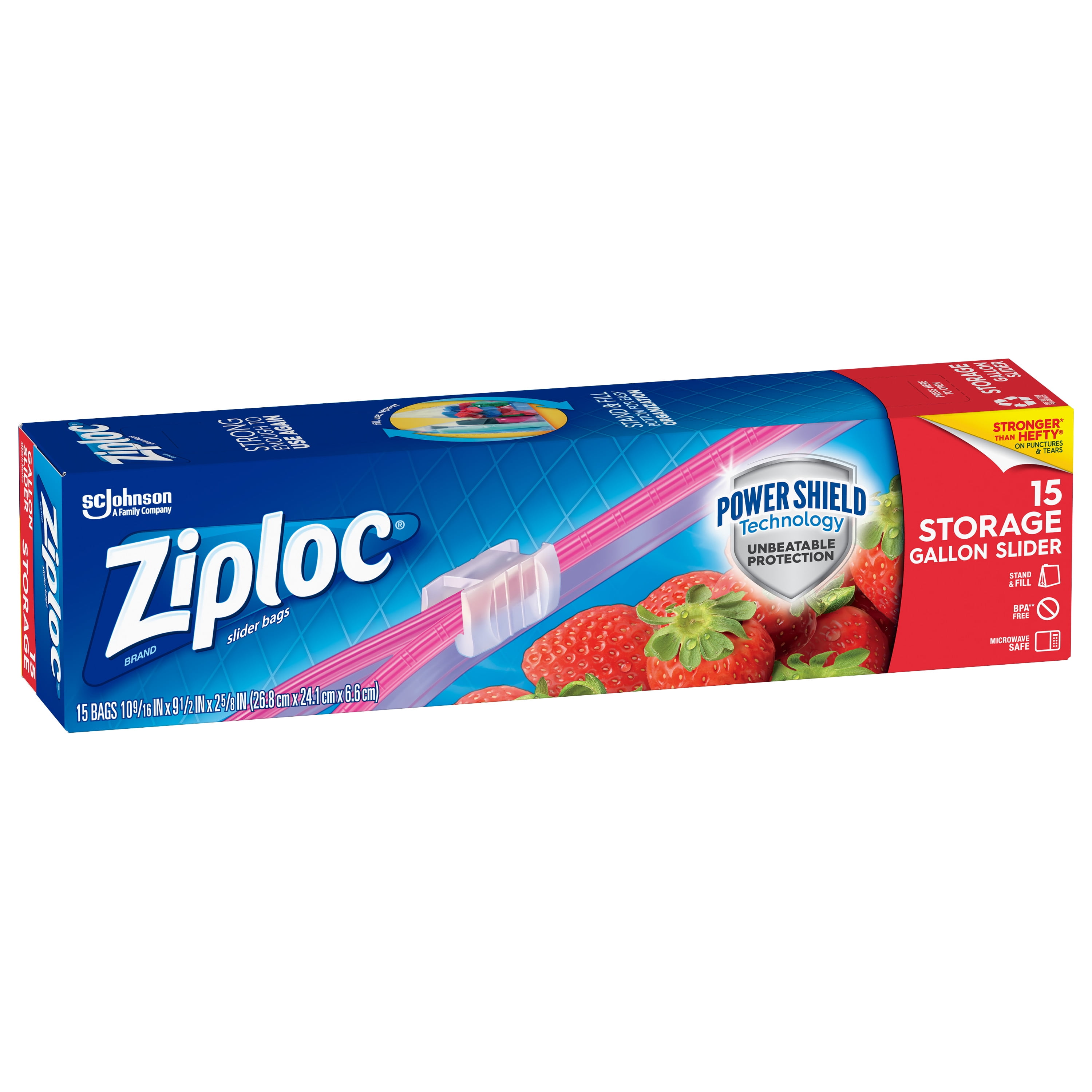 Ziploc Vegetable Storage Bags With Freshness Vents Gallon Size 15