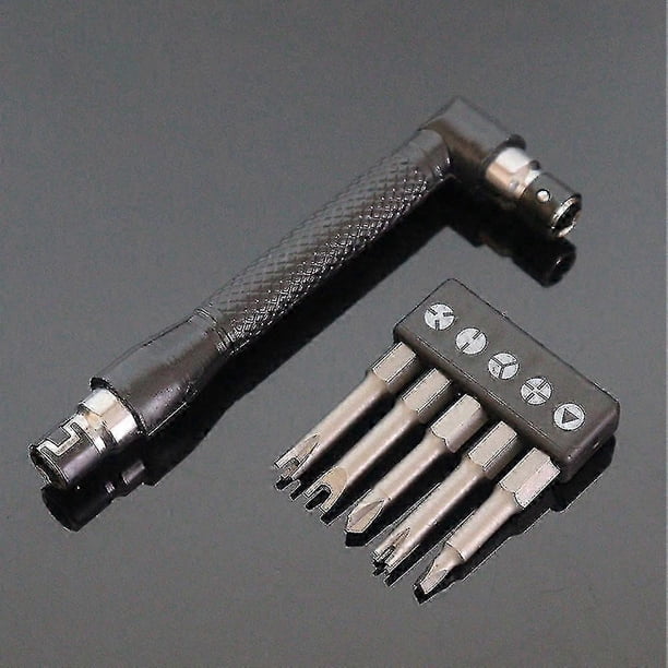 Juego de 5 destornilladores de formas especiales de 50 mm: forma de U, forma de Y, triángulo, cruz interior, tres puntas, multifuncionales.