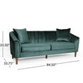 thumbnail image 2 of Jeannie Contemporary Velvet 3 Seater Sofa, Teal and Dark Brown, 2 of 11