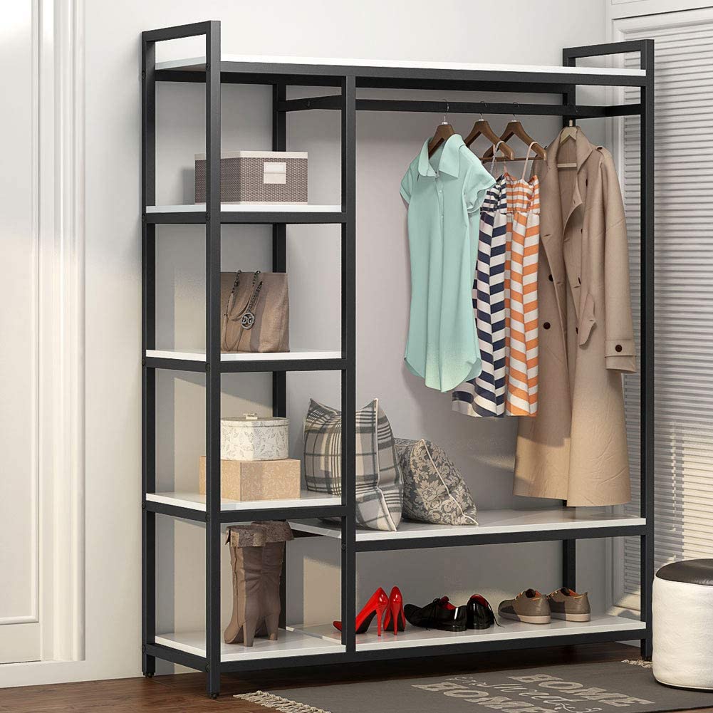 WBDZ Practical Hangers and Pants Racks Multi Blouse Shirt Tree Hanger 5 Layer Non-Slip Clothes Rack Hanging Wardrobe Closet Holder Storage Organizer Accessories