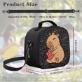 thumbnail image 6 of Yuyamidu Strawberry Capybara Lunch Bag Large Capacity Insulated Lunch Bag with Adjustable Strap Portable Thermal Picnic Cool Bags Personalized for School Camping Picnic, 6 of 6