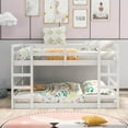 thumbnail image 5 of HomeRoots 403663 Pastel White Full Over Full Size Dual Ladder Bunk Bed, 5 of 10