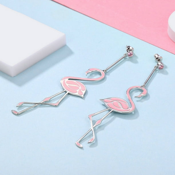 Flamingo tassel shop earrings