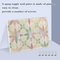 thumbnail image 3 of Yayeee Toggle Light Switch Wall Plate 2-Gang 4.56"x4.48" Decorative Outlet Cover, Light Pink Geometric, 3 of 7