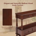 thumbnail image 3 of BFJDM Farmhouse Solid Wood Console Table with 6 Drawers and Shelf, Narrow Long, Stain Resistant, Cherry, 3 of 6