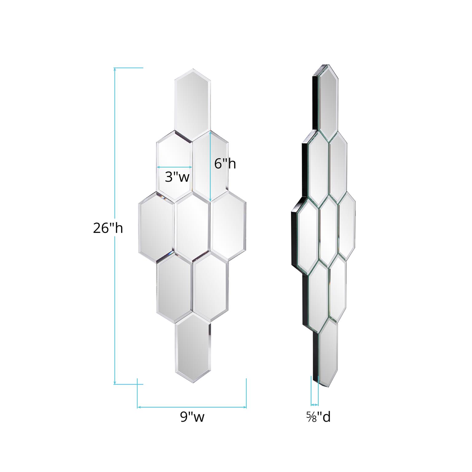 Tyler Dillon Decorative Elongated Tile Hexagon Skylark Mirror