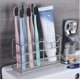 thumbnail image 1 of Soporte para cepillo de dientes de acero inoxidable, soporte de pasta de dientes de metal de baño a prueba de rugas con 6 ranuras multifuncionales compatibles con pasta de dientes Afortunado Sencillez, 1 of 4