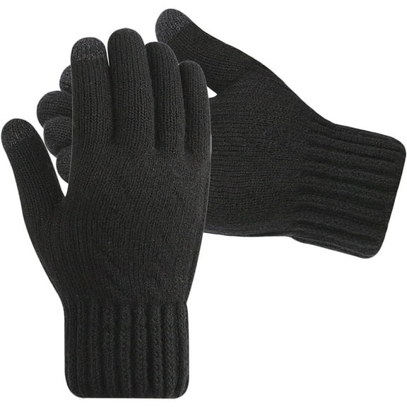 OFFIGAM 1 Pair Black Winter Travel Gloves for Men, and Comfortable Outdoor Gloves for Daily Use