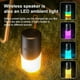 thumbnail image 2 of Altavoz Bluetooth con Subwoofer para Exteriores, IPX5, Resistente Al Agua, , para Acampar, Caja de Sonido de Escritorio con Luz Colorida RGB, Color Negro, 2 of 5