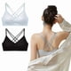 thumbnail image 1 of 2 Pack Womens Criss Cross Back Bras Sexy V Neck Seamless Wireless Bralette Everyday Bra Sports Bralette_h, 1 of 5