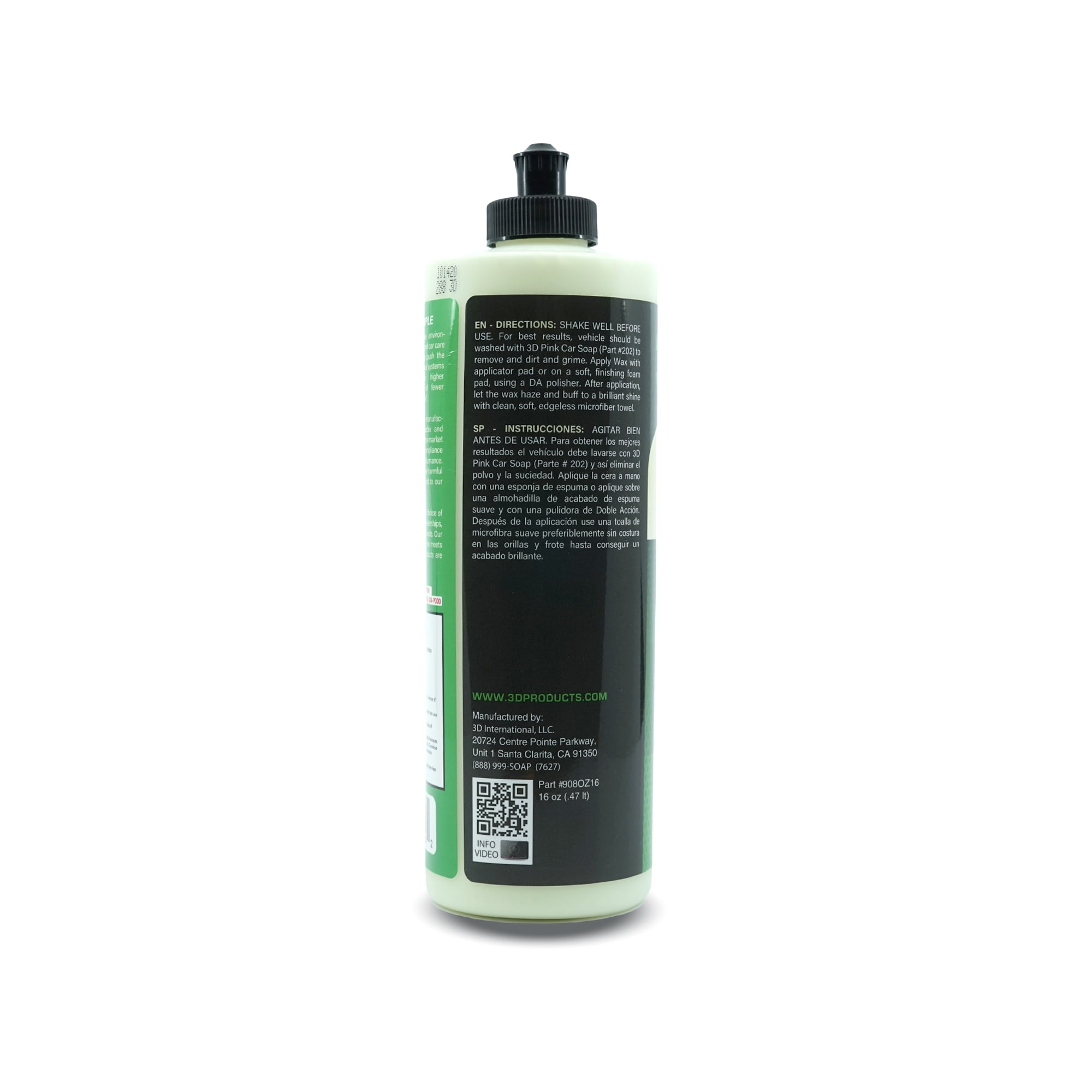 3D Carnauba Wax - 16 oz