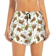 thumbnail image 2 of Sigee Cute Sloth for Women's Athletic Shorts High Waisted Running Shorts Pocket Sporty Short Gym Elastic Workout ShortsLarge, 2 of 9