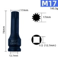 thumbnail image 1 of BTOER 3Inch M5-M19 1/2Inch Drive Wrench Socket Adapter 12 Point Socket Screwdriver Bit Home DIY Repair Hand Tool Accessories, 1 of 9