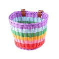 thumbnail image 2 of Tnarru Kids Bike Basket Rainbow Color Carrying Basket for Kids Girls Riding S withoutLiningCloth, 2 of 9