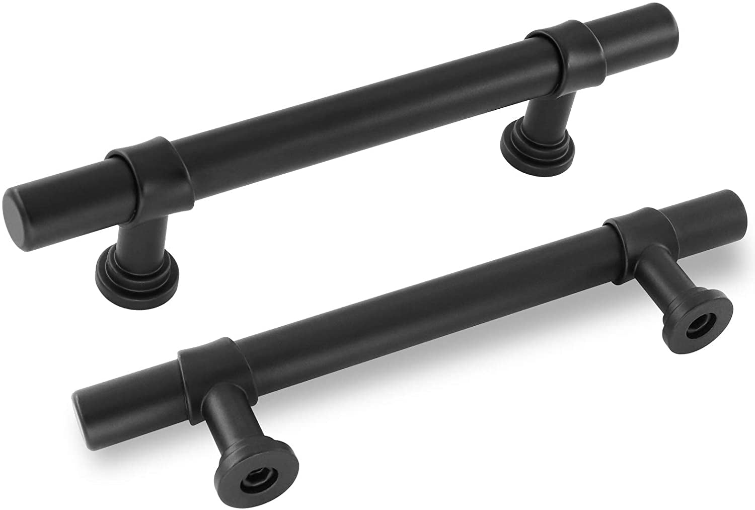 Goldenwarm 10 Pack Kitchen Handles Matte Black Pulls 33/4inch Hole Centers Hole Centers