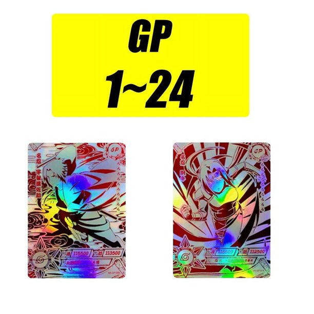 Kayou GP Card 1 ~ 24 Series Naruto Senju Hashirama Hyuga Hinata Regalo de Cumpleaños de Navidad juego de bronceado raro tarjeta de colección de juguetes