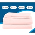 thumbnail image 5 of Sleeper Sofa Bed Sheet Set 4 PC's Sleeper Sofa Sheet Set 100% Pure Egyptian Cotton, 500 Thread Count [Queen Sleeper Sofa Light Pink Solid] Easily Fits Upto 6" inches Deep Pocket., 5 of 6
