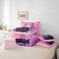 thumbnail image 6 of Feelyou Japanese Anime Girl Bedding Comforter Set 7pcs, Kawaii Princess Full Bedding Set, 6 of 8