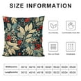 thumbnail image 5 of Patifu   Christmas Pillow Covers Pcs, Navy Blue Red Floral Decorative Throw Pillows for Couch, Xmas Winter Flower Outdoor Decor Pillowcase Cushion Cover for Bed Sofa 20x20in, 5 of 5