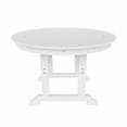 thumbnail image 3 of WestinTrends Malibu Patio Dining Table, All Weather Poly Lumber Adirondack 47" Trestle Round Outdoor Table with Umbrella Hole, White, 3 of 7