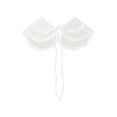 thumbnail image 1 of INSPIRE CHIC Detachable Fake Collar, Semi-Sheer Embroidery Mini Cape Neck Ruff Dickey False Collar for Blouse One Size White-3, 1 of 5