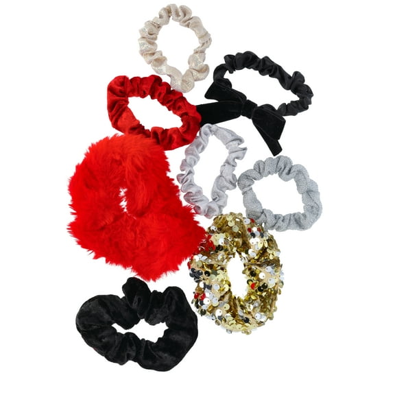 Wonder Nation Girls Assorted Twister Hair Tie Set, 8-Piece, Multi