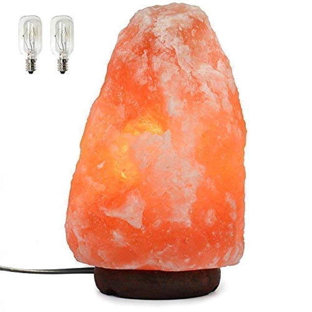 Lámpara de sal del Himalaya Spantik de 7 pulgadas con cable de atenuación, luz nocturna