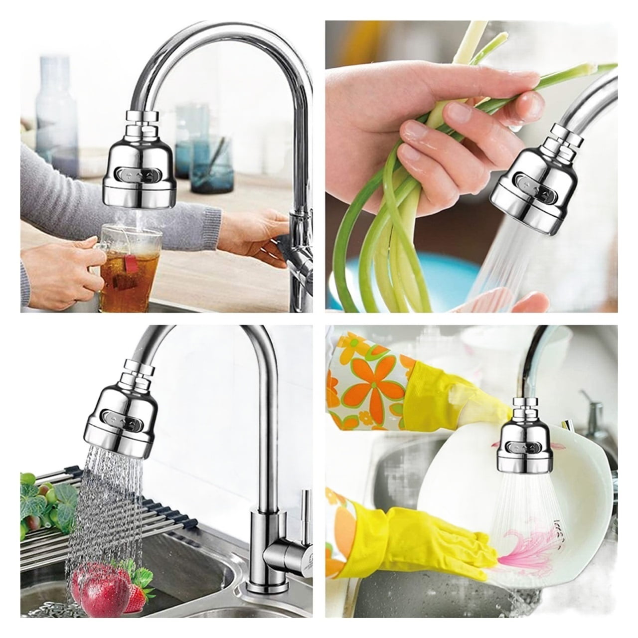 Swivel Kitchen Faucet Aerator Adjustable Dual Mode Sprayer Filter Diffuser Water Saving Nozzle Bath Faucet Connector ,Easy to Use