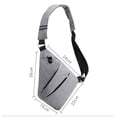 thumbnail image 2 of FloreceBien Bandolera multibolsillos, bolso de pecho para hombre, bolso de pecho antirrobo, 2 of 7