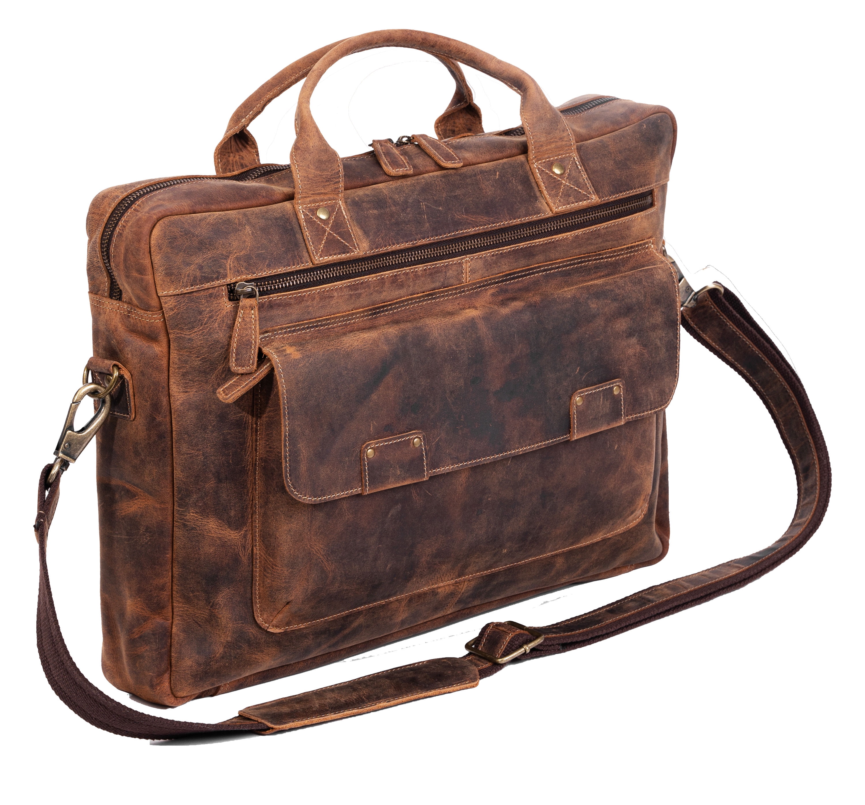 18 Inch Leather Laptop Messenger Bag Women's 16 Inch Laptop