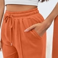 thumbnail image 5 of WULMLEO Womens Wide Leg Sweatpants Baggy Loose Fall Barrel Casual Lounge Athletic Pants Comfy Teen Girl Cute y2k Joggers Saffron S, 5 of 6