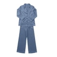 thumbnail image 7 of IUYRTFE Women's V-Neck Long Sleeve Top and Wide Leg Pants Set Casual Two Piece Loungewear Outfit with Relaxed Fit, 7 of 7