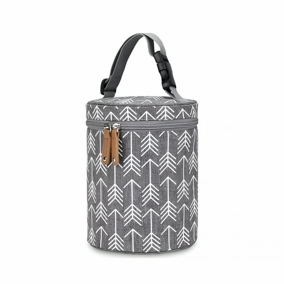 ACDANC Breastmilk Cooler Bag Insulated Baby Bottle Bag Freezer Lunch Bag Perfect for Daycare Travel Back to Work Nursing Mom (Gray)