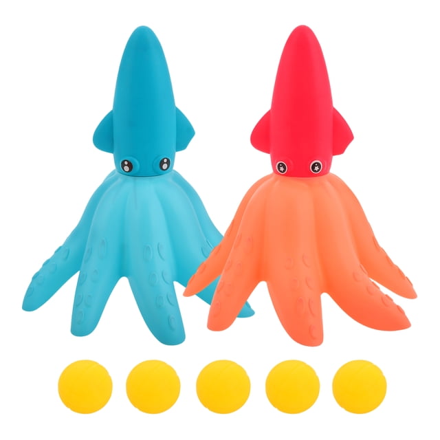1 Set Fun Octopus Catch and Pop Game Interactive Indoor and Outdoor Ball Launcher Toy for Kids Family Active Play Hand-Eye Coordination Development