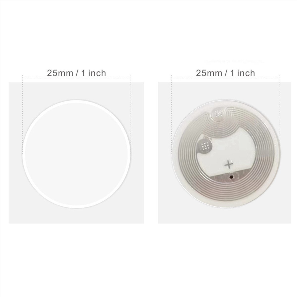 400Pcs NFC Ntag216 Sticker Ntag216 NFC Tags NFC 216 Tag Ntag216 NFC Cards 13.56Mhz NFC Tag Stickers 888 Bytes Memory