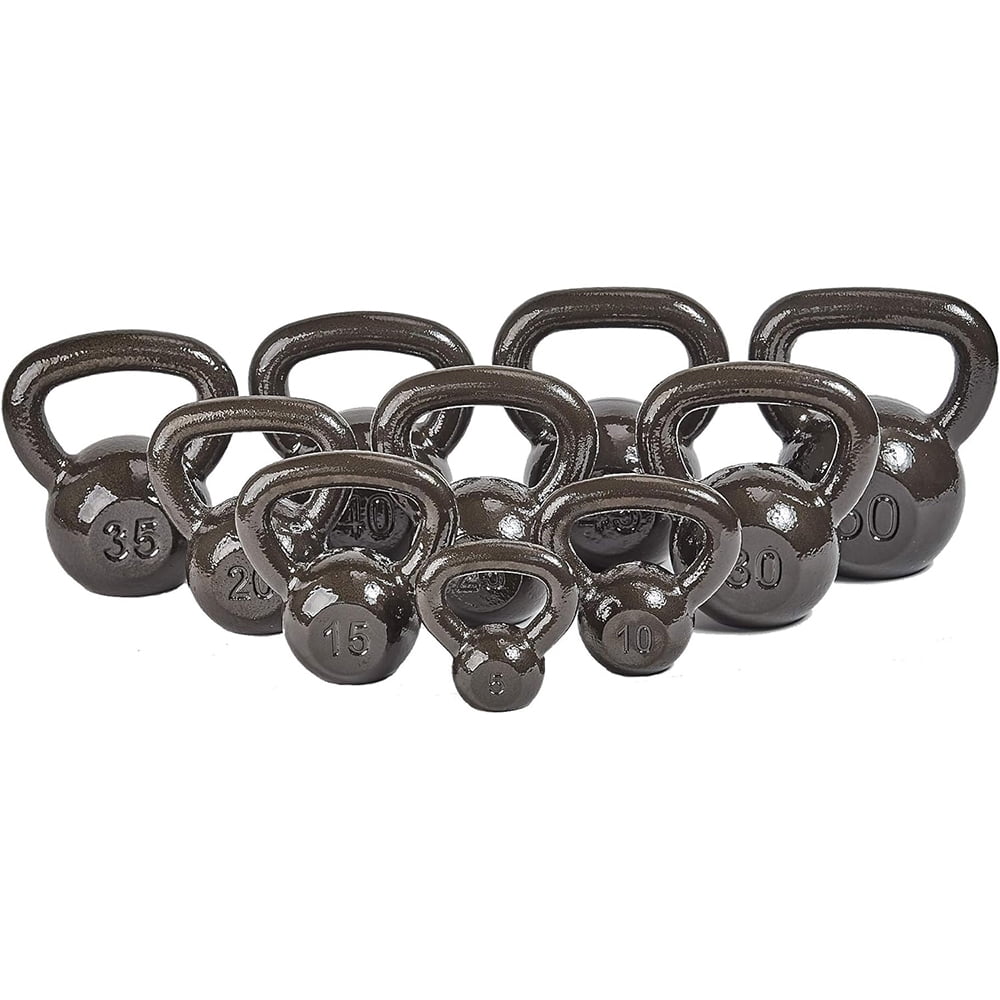 BalanceFrom Cast Iron Kettlebell，Solid One-Piece Construction, Strength Training & Full-Body Workouts, Ideal for Home Gym, CrossFit, Available in Multiple Weights