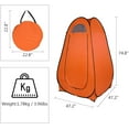thumbnail image 2 of Portable Pop Up Privacy Shower Tent,Instant Portable Outdoor Privacy Tent,Camp Toilet,Rain Shelter,Changing Room for Camping Hiking Beach Toilet Shower Bathroom (Orange), 2 of 9