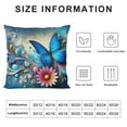 thumbnail image 5 of GOSMITH  Throw Pillow Cover Retro Style Butterflies and Flowers Maple Leaves Decor Lumbar Pillow Case Cushion for Sofa Couch Bed, 5 of 5