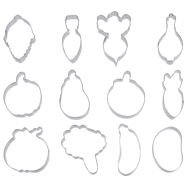 NUOLUX 12Pcs Lovely Stainless Steel Baking Molds for Baking Enthusiasts and Diy Projects